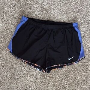 Nike Women's Black and Purple Running Shorts